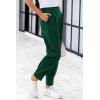 imagePRETTYGARDEN Womens High Waisted Pants Dressy Casual Ankle Length Work Office Trouser Slacks with PocketsDark Green