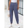 imagePRETTYGARDEN Womens High Waisted Pants Dressy Casual Ankle Length Work Office Trouser Slacks with PocketsGrey Blue