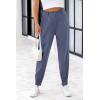 imagePRETTYGARDEN Womens High Waisted Pants Dressy Casual Ankle Length Work Office Trouser Slacks with PocketsGrey Blue