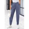 imagePRETTYGARDEN Womens High Waisted Pants Dressy Casual Ankle Length Work Office Trouser Slacks with PocketsGrey Blue