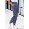 imagePRETTYGARDEN Womens High Waisted Pants Dressy Casual Ankle Length Work Office Trouser Slacks with PocketsGrey Blue