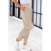 imagePRETTYGARDEN Womens High Waisted Pants Dressy Casual Ankle Length Work Office Trouser Slacks with PocketsLight Khaki