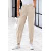 imagePRETTYGARDEN Womens High Waisted Pants Dressy Casual Ankle Length Work Office Trouser Slacks with PocketsLight Khaki