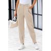 imagePRETTYGARDEN Womens High Waisted Pants Dressy Casual Ankle Length Work Office Trouser Slacks with PocketsLight Khaki