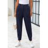 imagePRETTYGARDEN Womens High Waisted Pants Dressy Casual Ankle Length Work Office Trouser Slacks with PocketsNavy