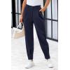 imagePRETTYGARDEN Womens High Waisted Pants Dressy Casual Ankle Length Work Office Trouser Slacks with PocketsNavy
