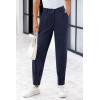 imagePRETTYGARDEN Womens High Waisted Pants Dressy Casual Ankle Length Work Office Trouser Slacks with PocketsNavy