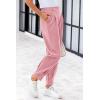 imagePRETTYGARDEN Womens High Waisted Pants Dressy Casual Ankle Length Work Office Trouser Slacks with PocketsPink