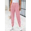 imagePRETTYGARDEN Womens High Waisted Pants Dressy Casual Ankle Length Work Office Trouser Slacks with PocketsPink