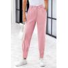 imagePRETTYGARDEN Womens High Waisted Pants Dressy Casual Ankle Length Work Office Trouser Slacks with PocketsPink