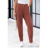 imagePRETTYGARDEN Womens High Waisted Pants Dressy Casual Ankle Length Work Office Trouser Slacks with PocketsRust Red