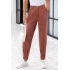 imagePRETTYGARDEN Womens High Waisted Pants Dressy Casual Ankle Length Work Office Trouser Slacks with PocketsRust Red