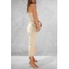 imagePRETTYGARDEN Womens Summer Bodycon Maxi Tube Dress Ribbed Strapless Side Slit Long Going Out Casual Elegant Party DressesBeige