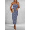 imagePRETTYGARDEN Womens Summer Bodycon Maxi Tube Dress Ribbed Strapless Side Slit Long Going Out Casual Elegant Party DressesStriped Navy White