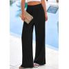 imagePRETTYGARDEN Womens Wide Leg Pants Casual 2025 Elastic Waist Loose Flowy Palazzo Pants Trousers with PocketsBlack