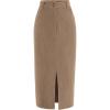 imagePRETTYGARDEN Womens Fall Midi Pencil Skirts Dressy Casual Work Office High Waisted Trendy Winter Corduroy Skirt with SlitCamel