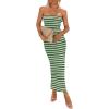 Wide Striped Green White
