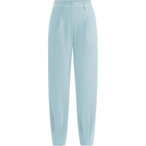 imagePRETTYGARDEN Womens High Waisted Pants Dressy Casual Ankle Length Work Office Trouser Slacks with PocketsAqua Blue