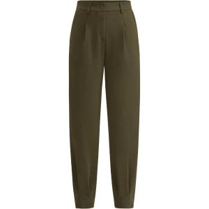 imagePRETTYGARDEN Womens High Waisted Pants Dressy Casual Ankle Length Work Office Trouser Slacks with PocketsArmy Green
