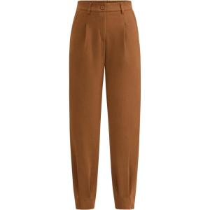 imagePRETTYGARDEN Womens High Waisted Pants Dressy Casual Ankle Length Work Office Trouser Slacks with PocketsBrown