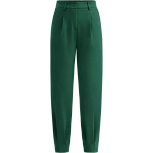 imagePRETTYGARDEN Womens High Waisted Pants Dressy Casual Ankle Length Work Office Trouser Slacks with PocketsDark Green