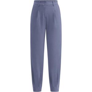imagePRETTYGARDEN Womens High Waisted Pants Dressy Casual Ankle Length Work Office Trouser Slacks with PocketsGrey Blue