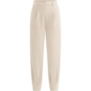 imagePRETTYGARDEN Womens High Waisted Pants Dressy Casual Ankle Length Work Office Trouser Slacks with PocketsLight Khaki