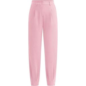 imagePRETTYGARDEN Womens High Waisted Pants Dressy Casual Ankle Length Work Office Trouser Slacks with PocketsPink