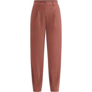 imagePRETTYGARDEN Womens High Waisted Pants Dressy Casual Ankle Length Work Office Trouser Slacks with PocketsRust Red