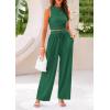 imagePRETTYGARDEN 2 Piece Sets for Women Summer Casual 2025 Spring Sleeveless Tank Ribbed Travel Vacation Lounge Wear OutfitsGreen