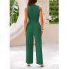 imagePRETTYGARDEN 2 Piece Sets for Women Summer Casual 2025 Spring Sleeveless Tank Ribbed Travel Vacation Lounge Wear OutfitsGreen
