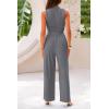 imagePRETTYGARDEN 2 Piece Sets for Women Summer Casual 2025 Spring Sleeveless Tank Ribbed Travel Vacation Lounge Wear OutfitsGrey