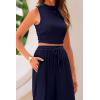 imagePRETTYGARDEN 2 Piece Sets for Women Summer Casual 2025 Spring Sleeveless Tank Ribbed Travel Vacation Lounge Wear OutfitsNavy