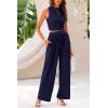 imagePRETTYGARDEN 2 Piece Sets for Women Summer Casual 2025 Spring Sleeveless Tank Ribbed Travel Vacation Lounge Wear OutfitsNavy
