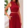 imagePRETTYGARDEN 2 Piece Sets for Women Summer Casual 2025 Spring Sleeveless Tank Ribbed Travel Vacation Lounge Wear OutfitsRed