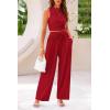 imagePRETTYGARDEN 2 Piece Sets for Women Summer Casual 2025 Spring Sleeveless Tank Ribbed Travel Vacation Lounge Wear OutfitsRed