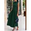 imagePRETTYGARDEN Womens 2 Piece Skirt Set 2025 Summer Ruched Tank Tops Ruffle Maxi Skirts Wedding Guest Matching OutfitsDark Green