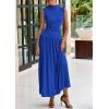 imagePRETTYGARDEN Womens 2 Piece Skirt Set 2025 Summer Ruched Tank Tops Ruffle Maxi Skirts Wedding Guest Matching OutfitsRoyal Blue