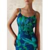 imagePRETTYGARDEN Womens Floral Bodycon Maxi Dress 2025 Summer Beach Sundress Sleeveless Spaghetti Strap Wedding Guest DressGreen Floral