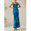 imagePRETTYGARDEN Womens Floral Bodycon Maxi Dress 2025 Summer Beach Sundress Sleeveless Spaghetti Strap Wedding Guest DressLake Blue Floral