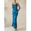 imagePRETTYGARDEN Womens Floral Bodycon Maxi Dress 2025 Summer Beach Sundress Sleeveless Spaghetti Strap Wedding Guest DressLake Blue Floral