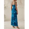 imagePRETTYGARDEN Womens Floral Bodycon Maxi Dress 2025 Summer Beach Sundress Sleeveless Spaghetti Strap Wedding Guest DressLake Blue Floral