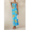 imagePRETTYGARDEN Womens Floral Bodycon Maxi Dress 2025 Summer Beach Sundress Sleeveless Spaghetti Strap Wedding Guest DressLight Blue Floral