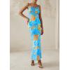 imagePRETTYGARDEN Womens Floral Bodycon Maxi Dress 2025 Summer Beach Sundress Sleeveless Spaghetti Strap Wedding Guest DressLight Blue Floral