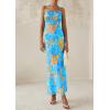 imagePRETTYGARDEN Womens Floral Bodycon Maxi Dress 2025 Summer Beach Sundress Sleeveless Spaghetti Strap Wedding Guest DressLight Blue Floral