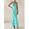 imagePRETTYGARDEN Womens Floral Bodycon Maxi Dress 2025 Summer Beach Sundress Sleeveless Spaghetti Strap Wedding Guest DressLight Green Daisy
