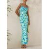 imagePRETTYGARDEN Womens Floral Bodycon Maxi Dress 2025 Summer Beach Sundress Sleeveless Spaghetti Strap Wedding Guest DressLight Green Daisy
