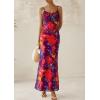 imagePRETTYGARDEN Womens Floral Bodycon Maxi Dress 2025 Summer Beach Sundress Sleeveless Spaghetti Strap Wedding Guest DressNavy Red Floral