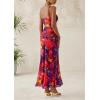 imagePRETTYGARDEN Womens Floral Bodycon Maxi Dress 2025 Summer Beach Sundress Sleeveless Spaghetti Strap Wedding Guest DressNavy Red Floral