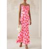 imagePRETTYGARDEN Womens Floral Bodycon Maxi Dress 2025 Summer Beach Sundress Sleeveless Spaghetti Strap Wedding Guest DressPink Daisy